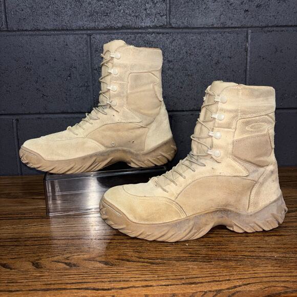 Oakley Made in USA Desert Tan Tactical Military combat Boots Mens 10 Early 2000s - Picture 2 of 8